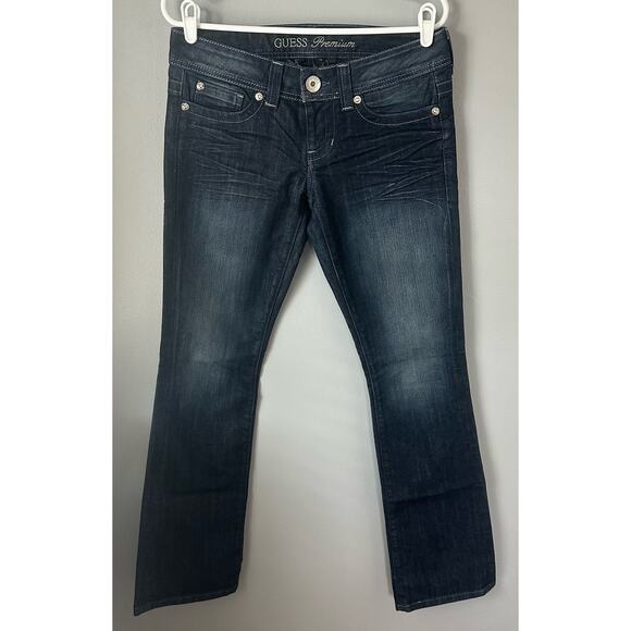 Guess Premium Bootcut Low rise 90s jeans Dark wash - Picture 1 of 9